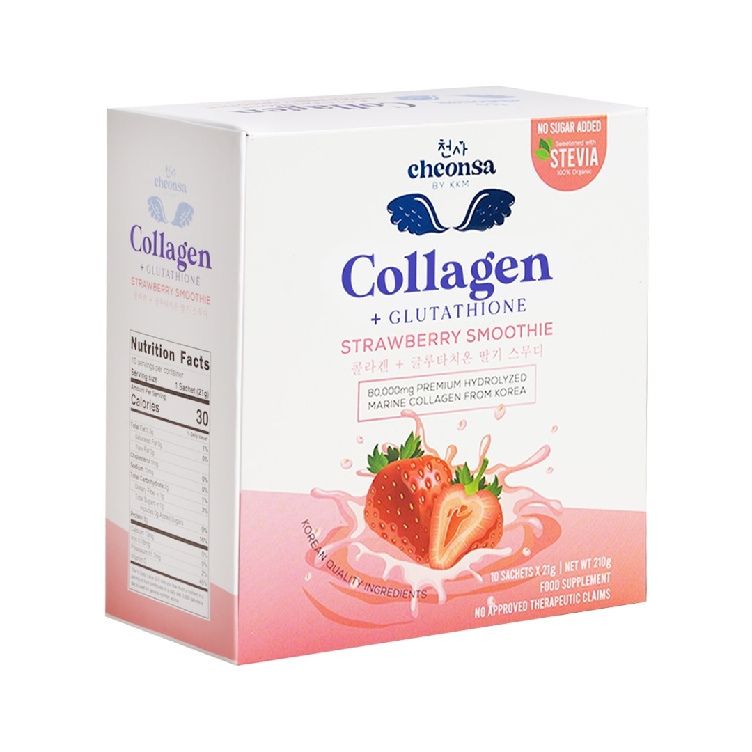 Collagen + Glutathione Strawberry Smoothie 21g x 10s