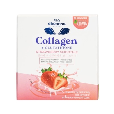 CHEONSA Collagen + Glutathione Strawberry Smoothie 21g x 10s