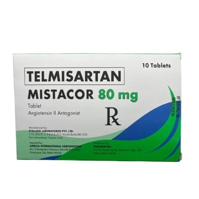 MISTACOR - Telmisartan 80mg [PRESCRIPTION REQUIRED] (sold per piece)