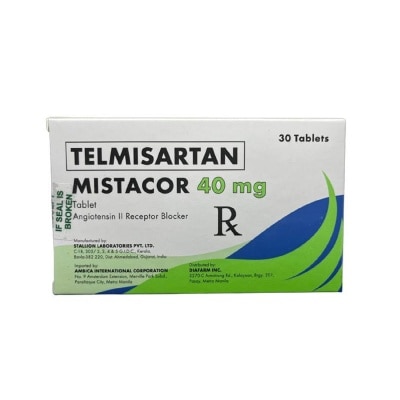 MISTACOR Telmisartan 40mg [PRESCRIPTION REQUIRED] (sold per piece)