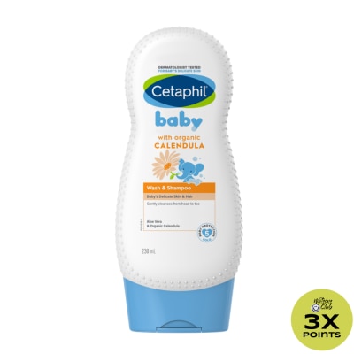 CETAPHIL Baby Wash and Shampoo with Organic Calendula 230 ml