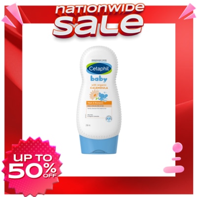 CETAPHIL Baby Wash and Shampoo with Organic Calendula 230 ml