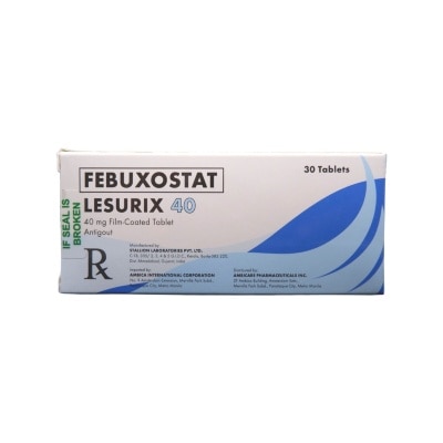 LESURIX Febuxostat 40mg (sold per piece) [PRESCRIPTION REQUIRED]