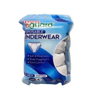 MED GUARD Disposable Underwear Cotton for Men 4s