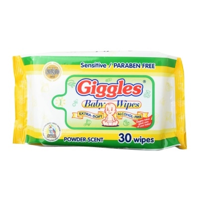 GIGGLES Baby Wipes Powder Scent 30s