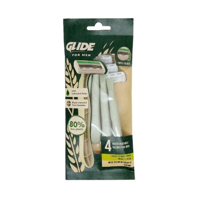 GLIDE Men Triple Blade Sustainable Razor 4s