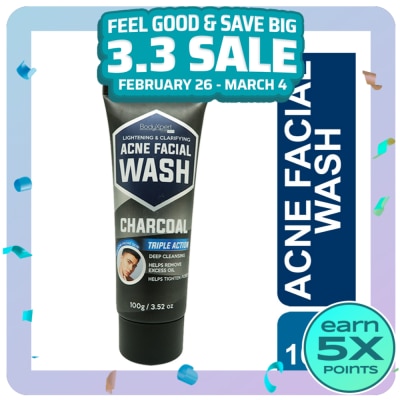 BODYXPERT for Men Acne Facial Wash Charcoal 100g