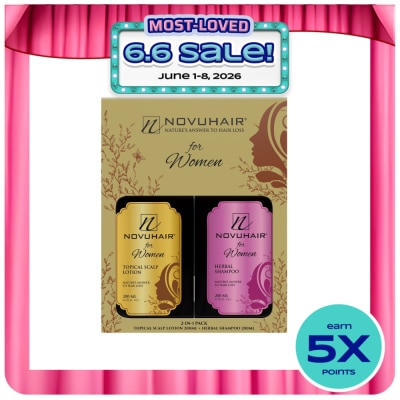 NOVUHAIR - For Women 2-in-1 Topical Scalp Lotion and Herbal Shampoo 200ml