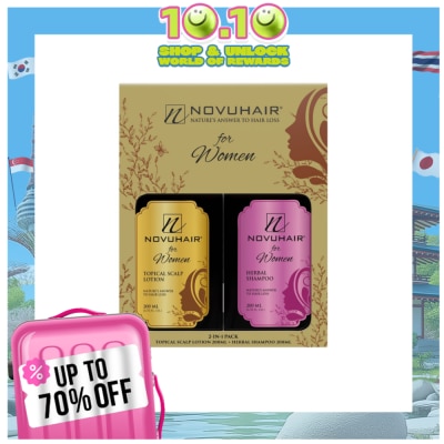 NOVUHAIR For Women 2-in-1 Topical Scalp Lotion and Herbal Shampoo 200ml