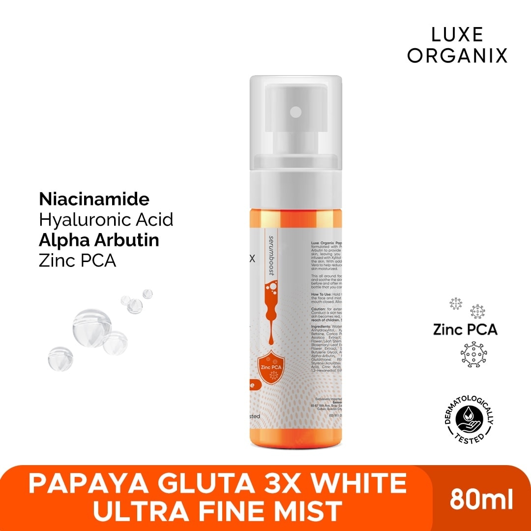 LUXE ORGANIX Papaya Gluta 3X White Ultra Fine Mist 80ml