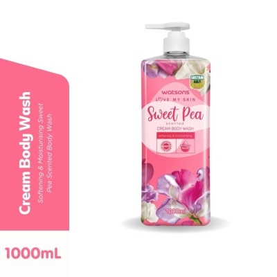 WATSONS WATSONS LOVE MY SKIN Sweet Pea Scented Cream Body Wash 1000ml