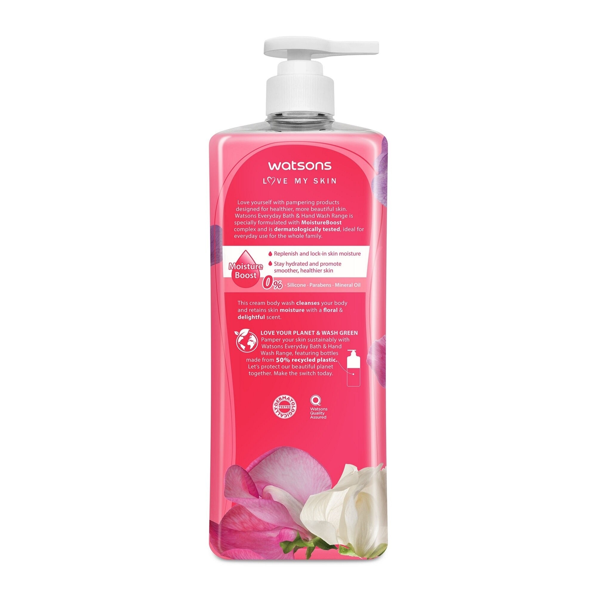 WATSONS LOVE MY SKIN Sweet Pea Scented Cream Body Wash 1000ml