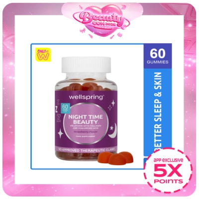 WELLSPRING - WELLSPRING Night Beauty Melatonin Strawberry Flavor 60 Gummies 180g