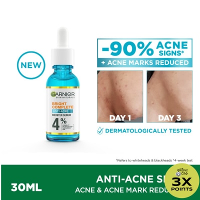 GARNIER Bright Complete Anti Acne Serum (30ml) with Niacinamide