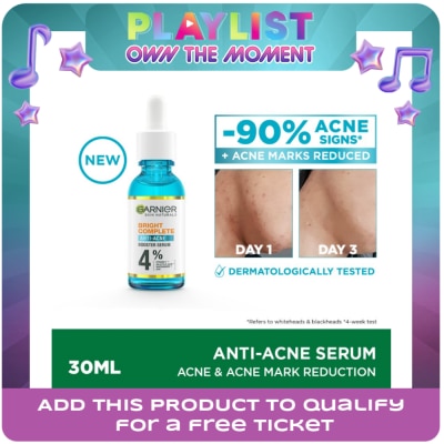 GARNIER - Bright Complete Anti Acne Serum (30ml) with Niacinamide