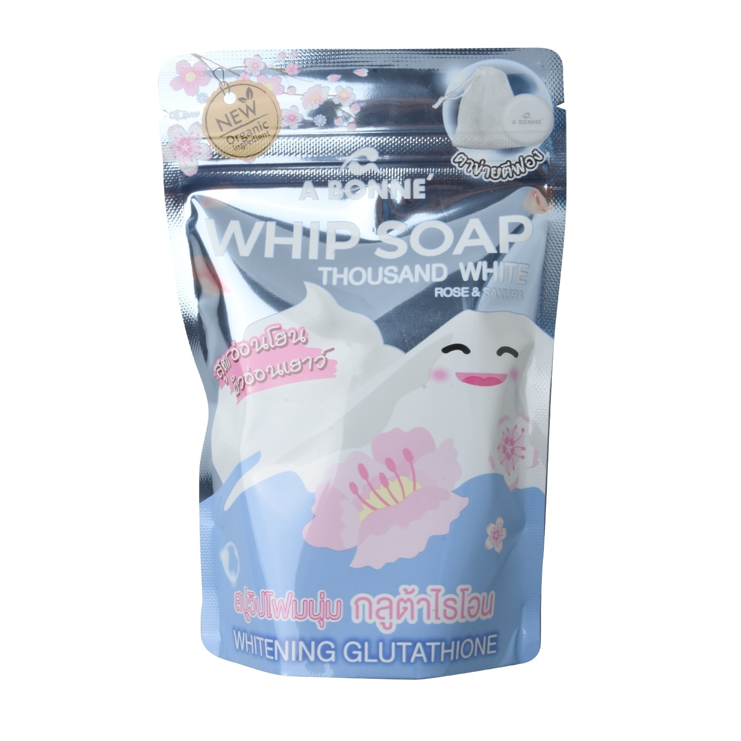 Whip Soap Thousand White Rose and Sakura 100g