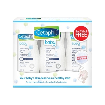 CETAPHIL CETAPHIL BABY Moisturizing Bath & Wash Buy 2 Take 1 230ml Promo Pack