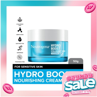 NEUTROGENA Neutrogena Hydro Boost Nourishing Cream 50g Face Moisturizer w Hyaluronic Acid for Sensitive Skin image