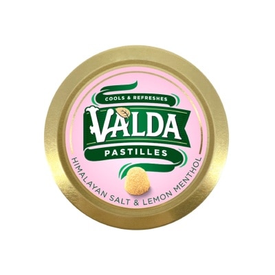 VALDA Pastilles Himalayan Salt & Lemon Menthol 50g Tin Can