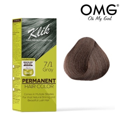 KLIK Permanent Hair Color Cream 60ml - 7.10 Gray