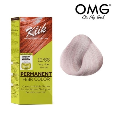 KLIK Permanent Hair Color Cream 60ml - 12.66 Very Violet Blonde