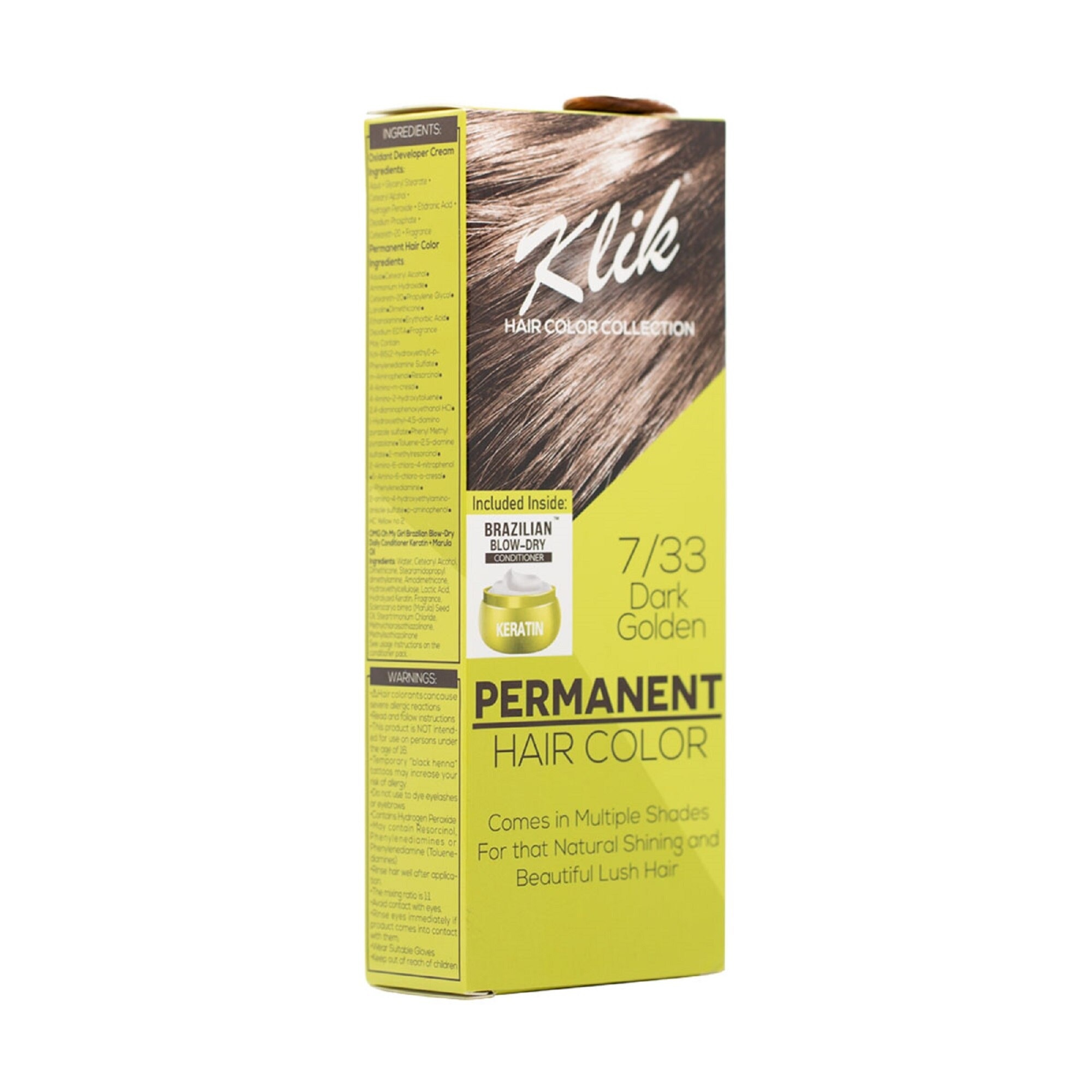 Permanent Hair Color Cream 60ml - 7.33 Dark Golden