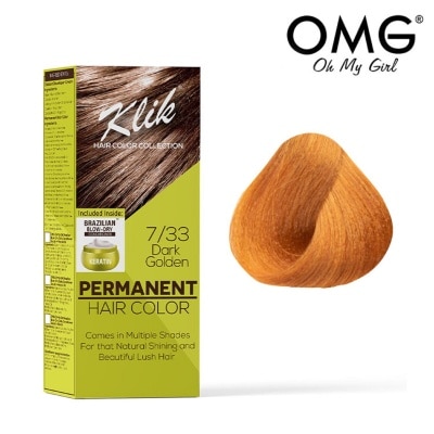 KLIK Permanent Hair Color Cream 60ml - 7.33 Dark Golden