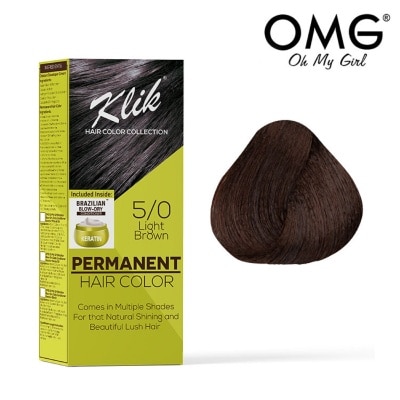 KLIK Permanent Hair Color Cream 60ml - 5.00 Light Brown