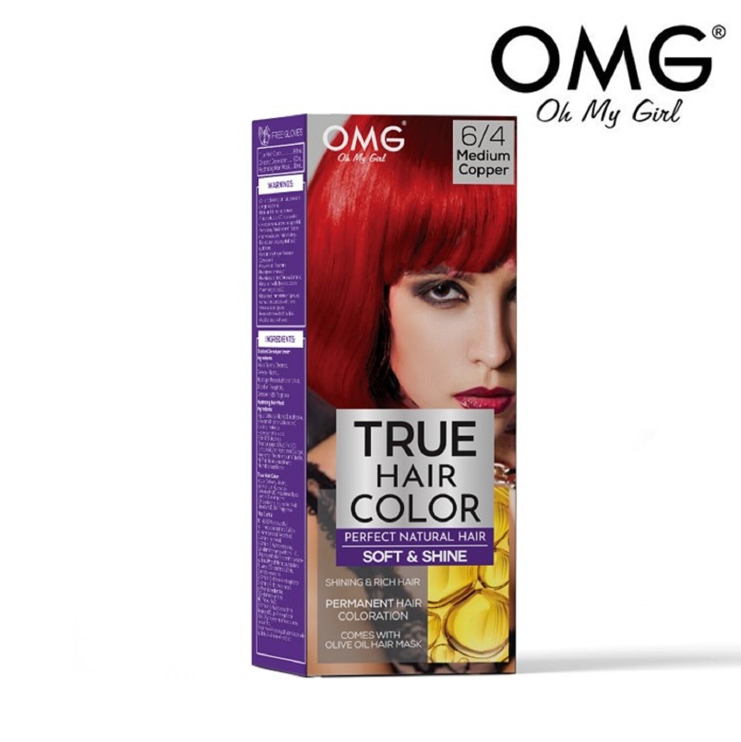 True Hair Color 60ml - 6.40 Medium Copper