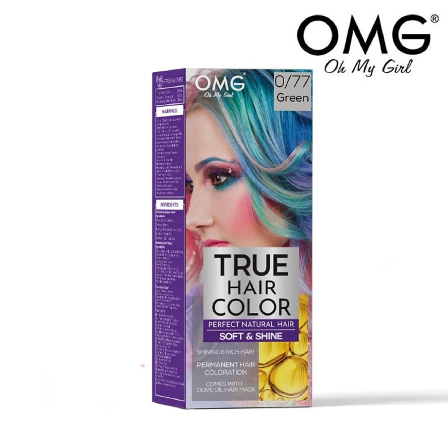 True Hair Color 60ml - 0.77 Green