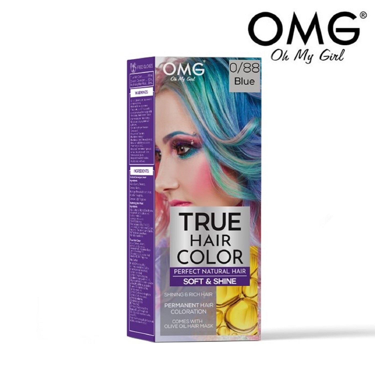 True Hair Color 60ml - 0.88 Blue