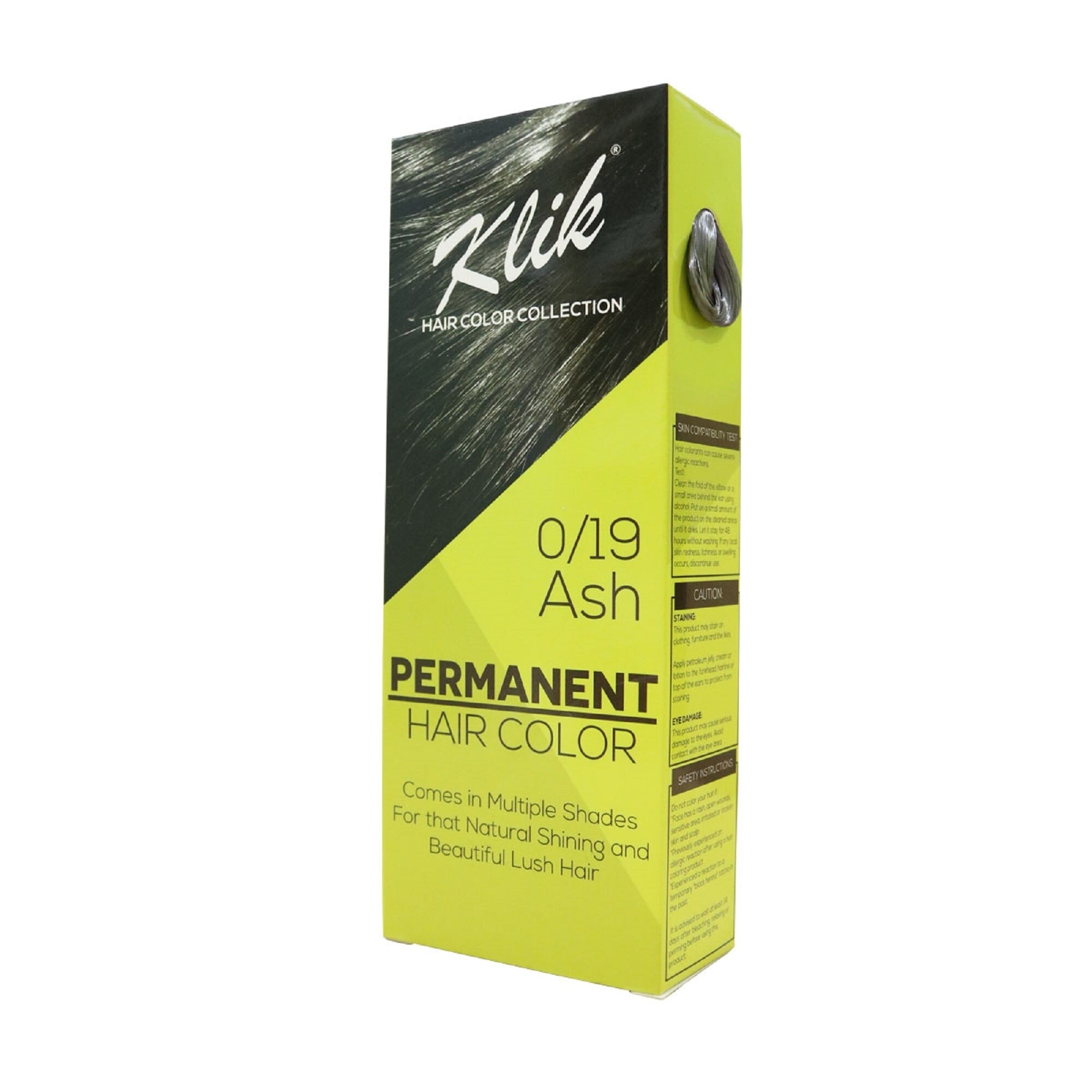 Permanent Hair Color Cream 60ml - 0.19 Ash