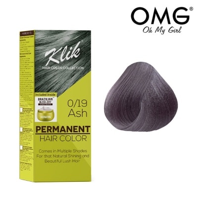 KLIK Permanent Hair Color Cream 60ml - 0.19 Ash