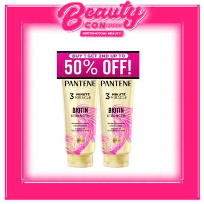 PANTENE Conditioner 3 Minute Miracle Biotin Strength 150ml Buy 1 Get the 2nd at 50% Off