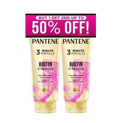 PANTENE Conditioner 3 Minute Miracle Biotin Strength 150ml Buy 1 Get the 2nd at 50% Off