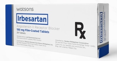 WATSONS GENERICS WATSONS Irbesartan 1 Film-Coated Tablet 150mg Sold Per Piece [PRESCRIPTION REQUIRED]