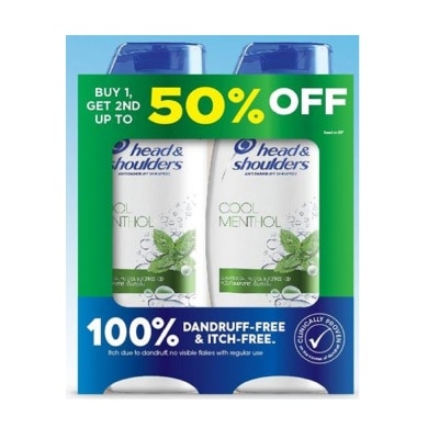 HEAD N SHOULDERS Cool Mentol 170ml BUY 1 GET 2nd at 50% Off