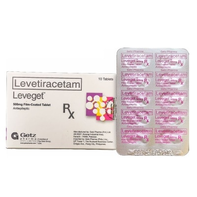 LEVEGET Leveget Levetiracetam 500mg Film-coated Tablet (sold per piece) [PRESCRIPTION REQUIRED]