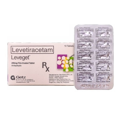 LEVEGET Leveget Levetiracetam 250mg Film-Coated Tablet (sold per piece) [PPRESCRIPTION REQUIRED]