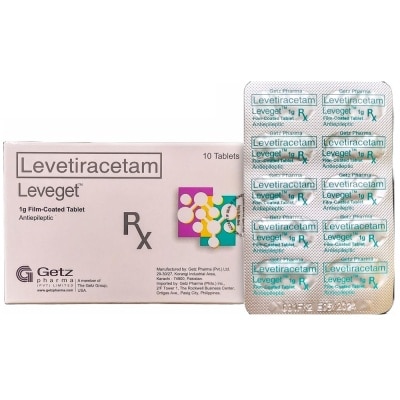 LEVEGET LEVEGET Levetiracetam 1g Film-coated Tablet (Sold Per Piece) [PRESCRIPTION REQUIRED]