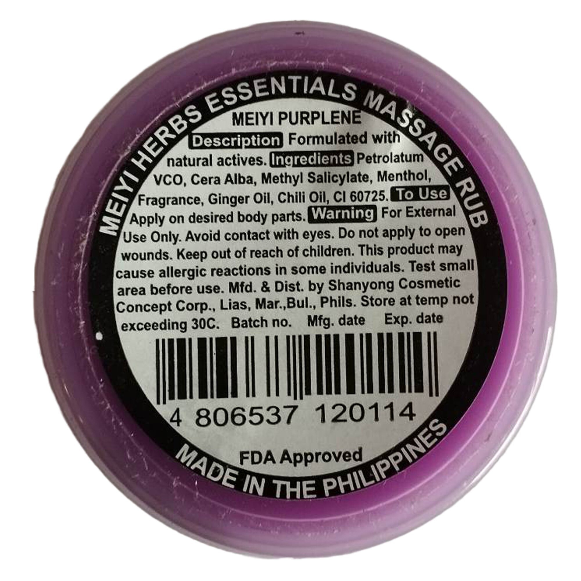 Massage Rub Purplene 10g