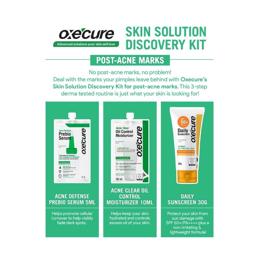 OXECURE Skin Solution Discovery Kit Post Acne Marks