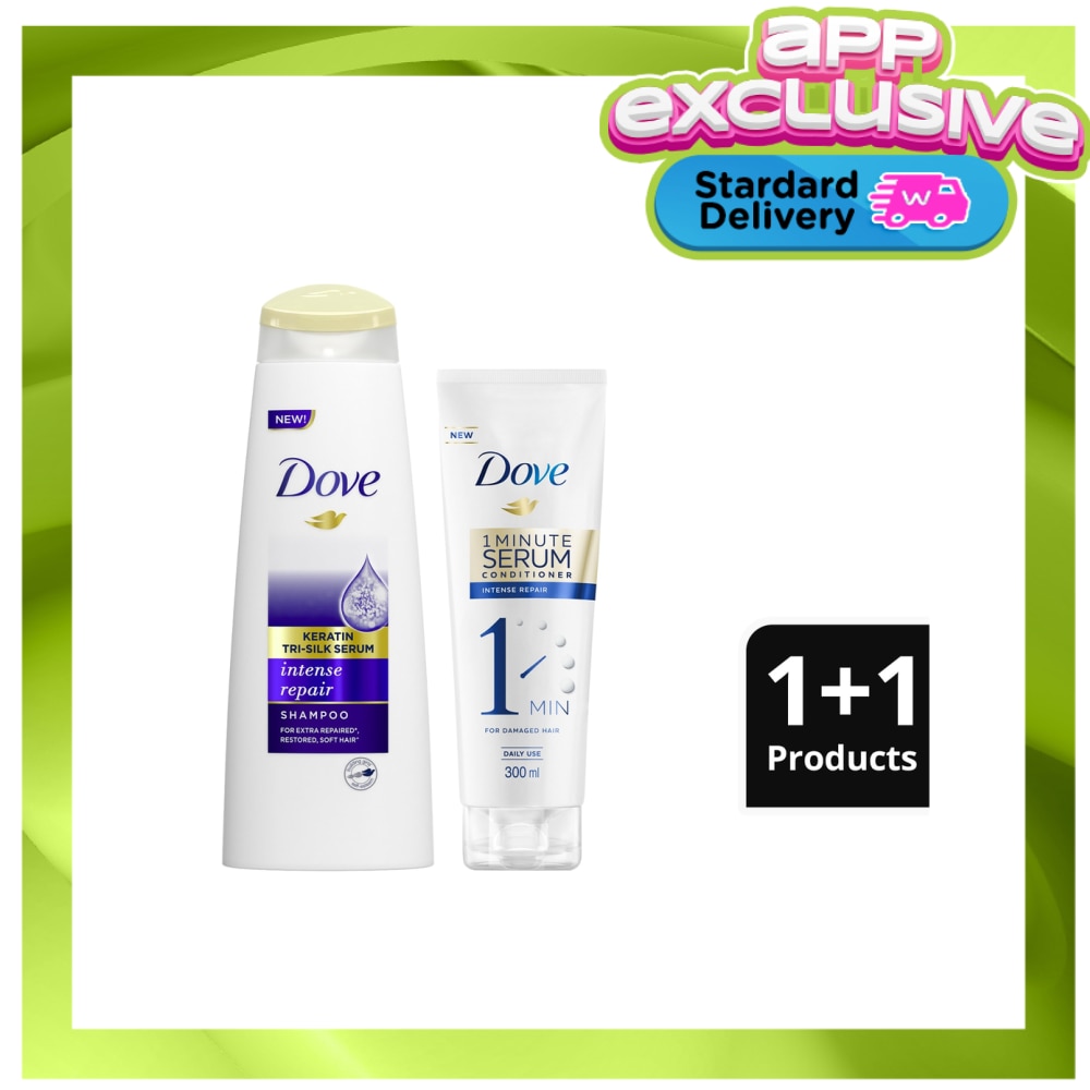 Dove Intense Repair Shampoo 340ML + Serum Conditioner 300ML