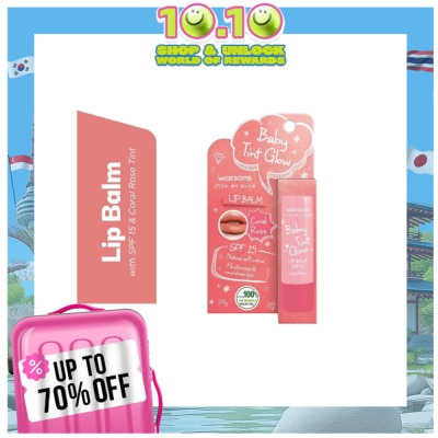 WATSONS Baby Tint Glow Lip Balm Coral Rose SPF15 3.9g