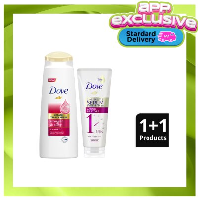 DOVE Dove Straight & Silky Shampoo 170ML + Serum Conditioner 150ML