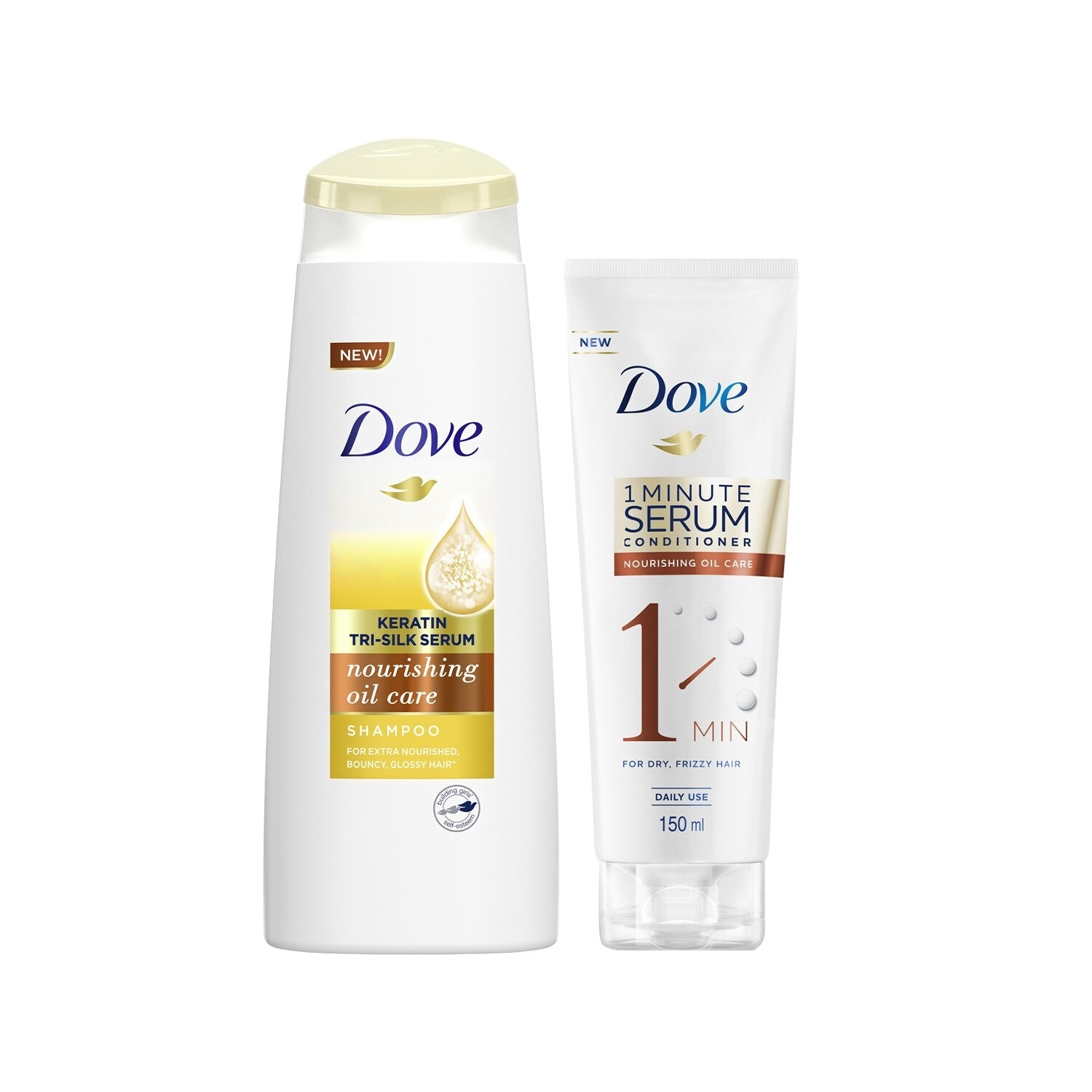 Dove Nourishing Oil Care Shampoo 170ML + Serum Conditioner 150ML