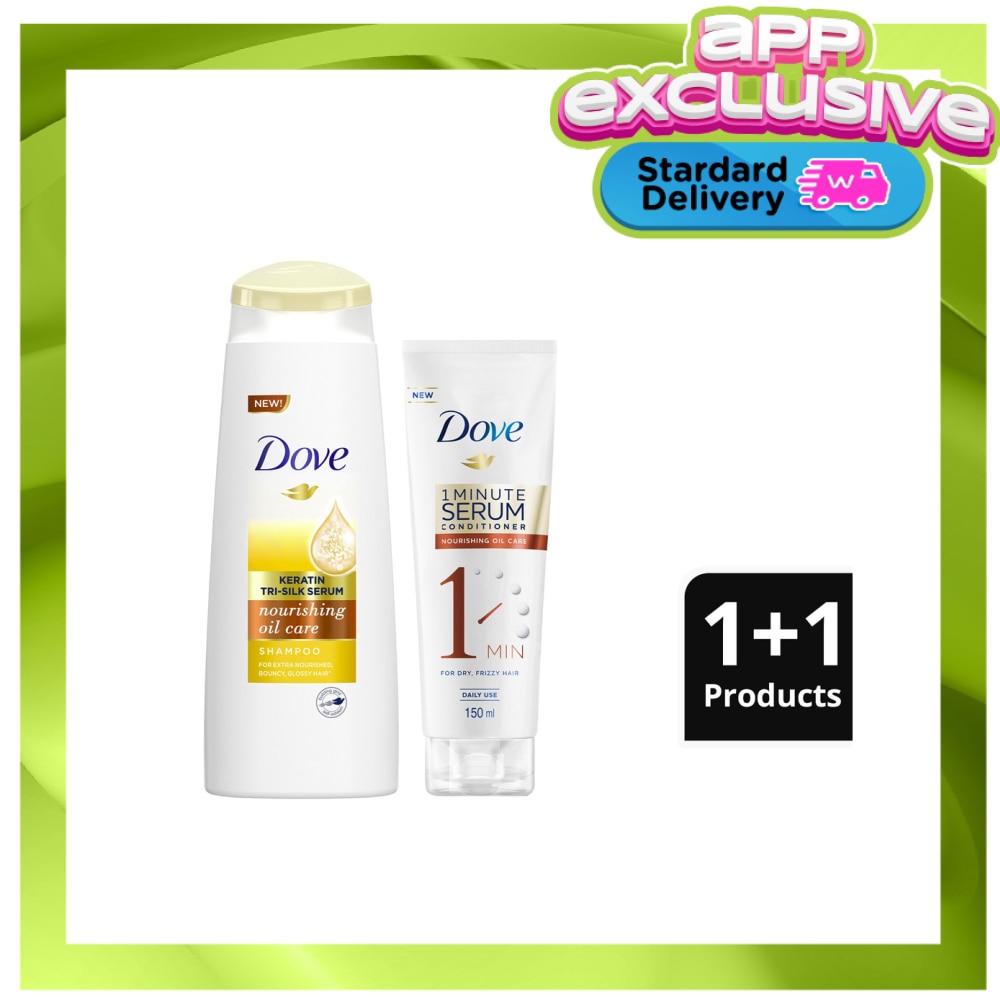 Dove Nourishing Oil Care Shampoo 170ML + Serum Conditioner 150ML