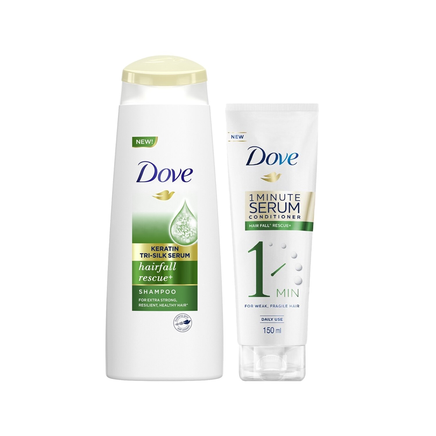 Dove Hairfall Recovery Shampoo 170ML + Hairfall Recovery Serum Conditioner 150ML