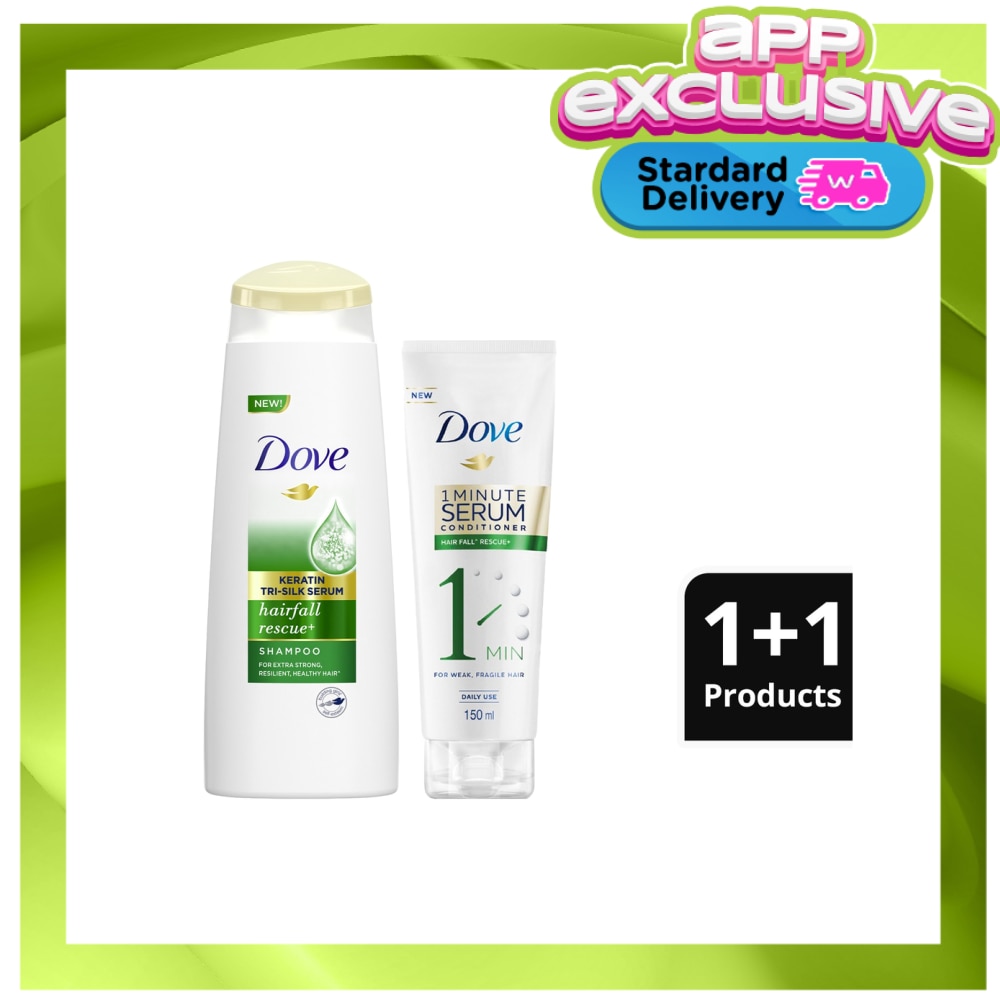 Dove Hairfall Recovery Shampoo 170ML + Hairfall Recovery Serum Conditioner 150ML