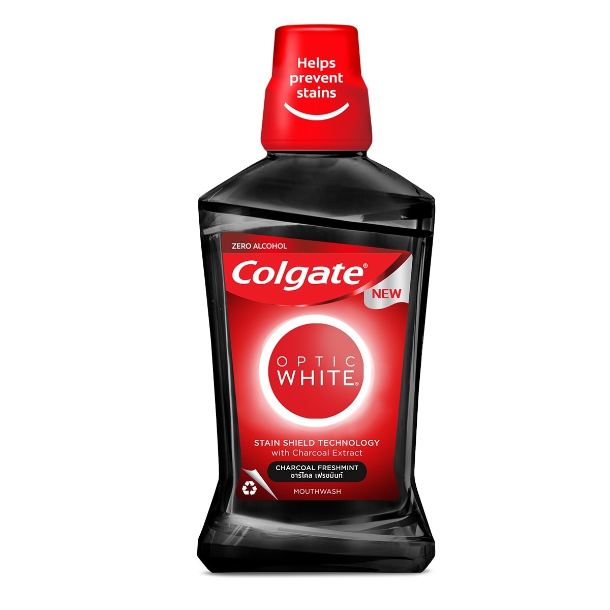 Optic White Charcoal Mouthwash 500ml